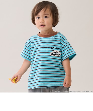【TOMICA/接触冷感】マルチボーダー半袖Tシャツ