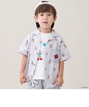 【Disney】開襟半袖シャツ