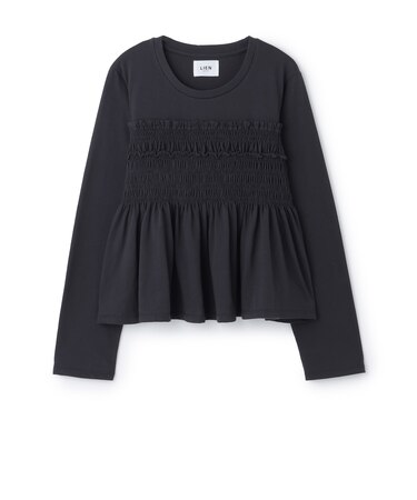 【リンク】シャーリングペプラムTシャツ