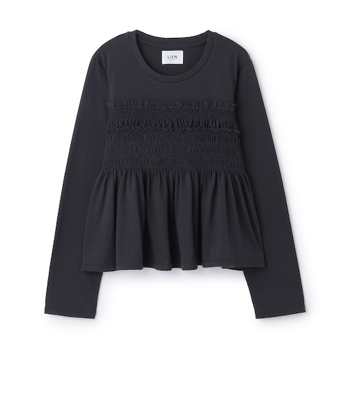 【リンク】シャーリングペプラムTシャツ