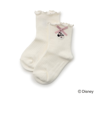 【Disney】リボン付き刺しゅうソックス