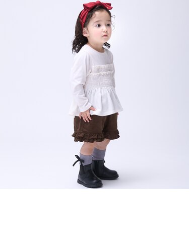 裾フリルショートパンツ