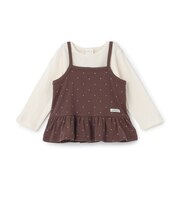 レイヤードペプラムキャミセット