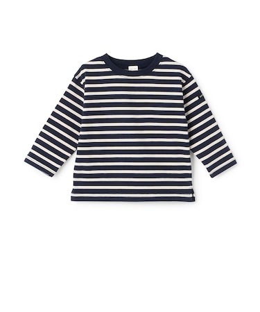 【防汚加工】ボーダー長袖Tシャツ