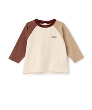 【防汚加工】配色ラグラン長袖Tシャツ