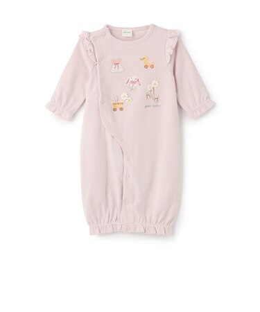 【オーガニック】アップリケ2WAYオール