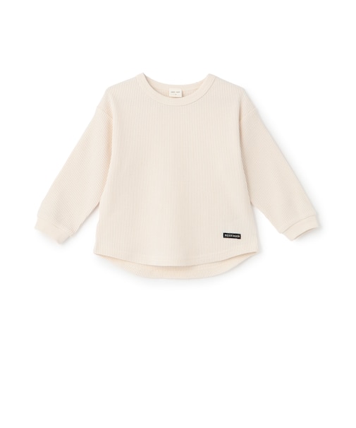 【防汚加工】ワッフル長袖Tシャツ