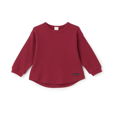 【防汚加工】ワッフル長袖Tシャツ