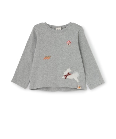 ハート/アニマルモチーフ長袖Tシャツ