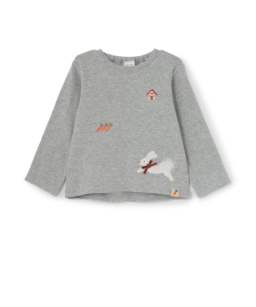 ハート/アニマルモチーフ長袖Tシャツ