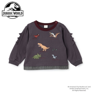 【JURASSIC WORLD】さがら刺しゅう長袖Tシャツ