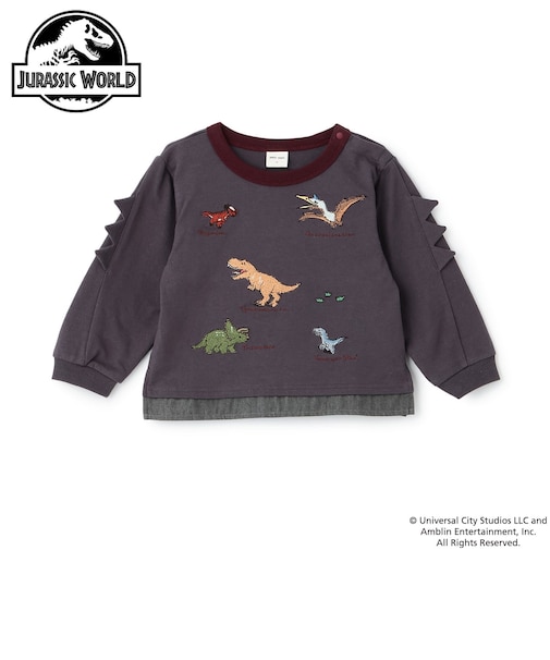 【JURASSIC WORLD】さがら刺しゅう長袖Tシャツ