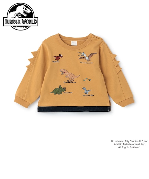 【JURASSIC WORLD】さがら刺しゅう長袖Tシャツ
