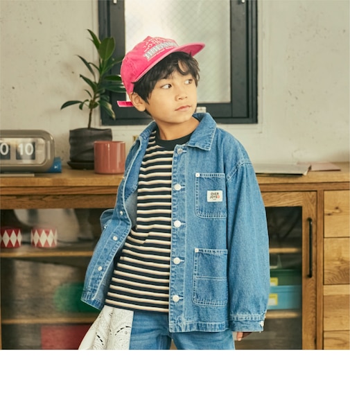 【予約商品】【親子リンク】デニムカバーオール