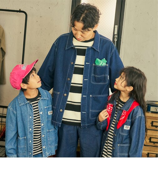 【予約商品】【親子リンク】【DAD】デニムカバーオール