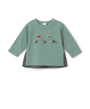働くクルマ刺しゅう長袖Tシャツ