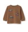 車アップリケダブルフェイス長袖Tシャツ