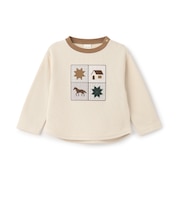 【リンク】パッチワーク長袖Tシャツ