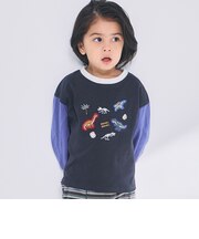 アソート刺しゅうワッペン長袖Tシャツ