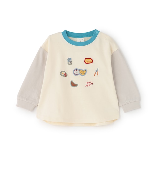 アソート刺しゅうワッペン長袖Tシャツ
