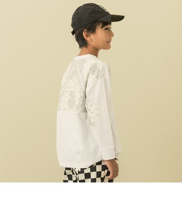 エルボーパッチ切り替え長袖Tシャツ