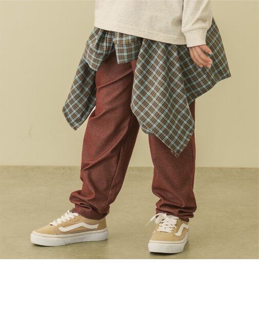 のびのびカットツイルテーパードパンツ