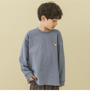 【365D.】ワンポイント刺繍ワイド長袖Tシャツ