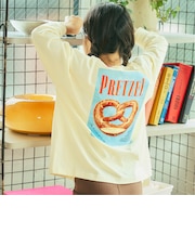 【防汚】フード転写BIG長袖Tシャツ