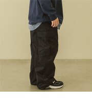 ドロスト付きストレッチツイルカーゴパンツ