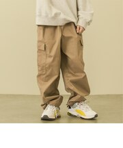 ドロスト付きストレッチツイルカーゴパンツ