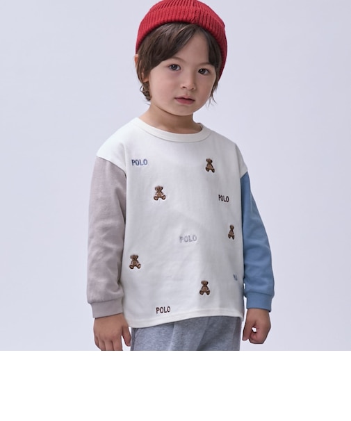 【POLO BCS/リンク】くま刺しゅう長袖Tシャツ