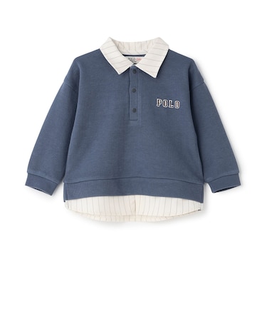 【POLO BCS】シャツレイヤードトレーナー