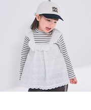 フリルチュニックドッキング長袖Tシャツ
