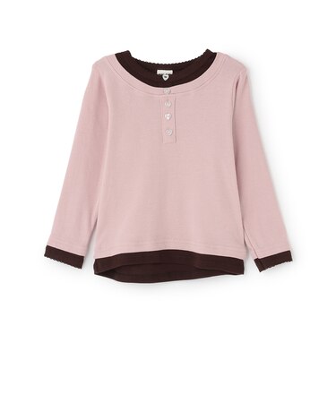 【リンク】ヘンリーネックレイヤード長袖Tシャツ