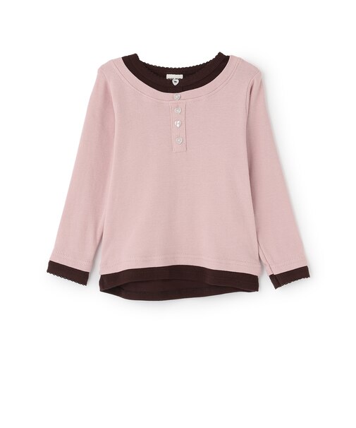【リンク】ヘンリーネックレイヤード長袖Tシャツ
