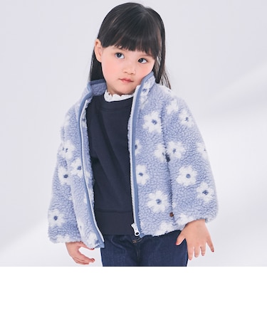 【かるふわ】ジャガードボアジャケット