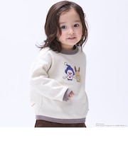 【モンポケ】接結アップリケ長袖Tシャツ
