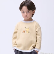 【モンポケ】接結アップリケ長袖Tシャツ