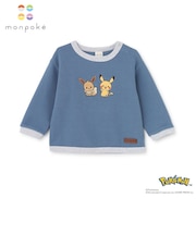 【モンポケ】接結アップリケ長袖Tシャツ