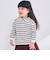 ボーダーポロ衿長袖Tシャツ