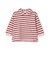 ボーダーポロ衿長袖Tシャツ