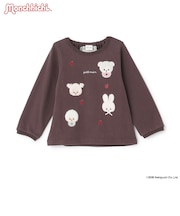 【モンチッチ/リンク】刺しゅう長袖Tシャツ