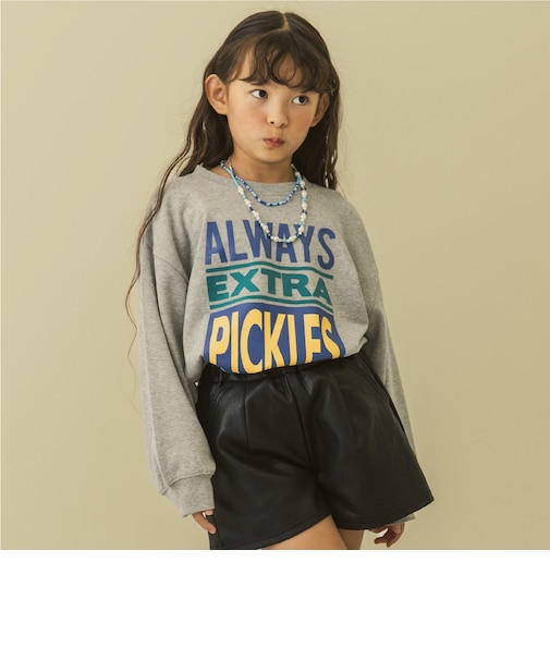 【毛玉ガード】【365D.】フロッキーロゴプリントワイドスウェット