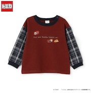【TOMICA】チェックドッキング長袖Tシャツ