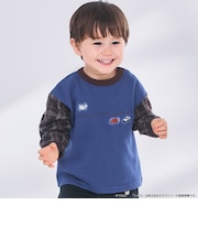【TOMICA】チェックドッキング長袖Tシャツ