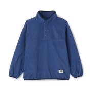 スナップボタンフリースプルオーバー