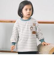 【おさるのジョージ】マルチボーダー長袖Tシャツ