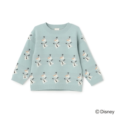 【Disney】オラフ総柄ニット