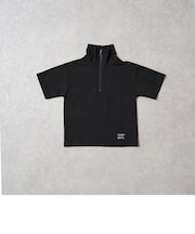 【吸水速乾】ハーフジップ半袖スウェット