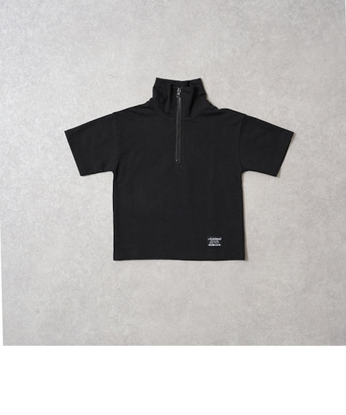 【吸水速乾】ハーフジップ半袖スウェット